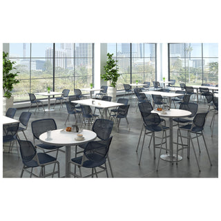 kfi-2300-kool-series-light-gray-polypropylene-seat-light-gray-polypropylene-aluminum-alloy-back-silver-powder-coated-steel-frame-four-legged-base-armrest-1-each_kfi2300slp13 - 2