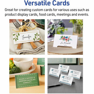 Small Tent Card, Ivory, 2 x 3.5, 4 Cards/Sheet, 40 Sheets/Pack