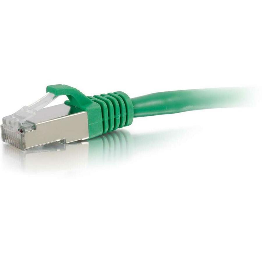 c2g-35ft-cat6-snagless-shielded-stp-network-patch-cable-green-35-ft-category-6-network-cable-for-network-device-first-end-1-x-rj-45-network-male-second-end-1-x-rj-45-network-male-patch-cable-shielding-gold-nickel-plated-connect_cgo00841 - 1