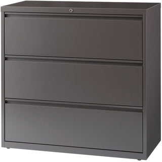 Lorell Fortress Series Lateral File - 42" x 18.6" x 40.3" - 3 x Drawer(s) for File - A4, Legal, Letter - Lateral - Magnetic Label Holder, Locking Drawer, Pull-out Drawer, Ball Bearing Slide, Reinforced Base, Adjustable Glide, Leveling Glide, Interloc