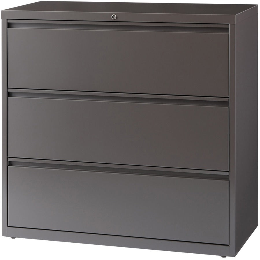 Lorell Fortress Series Lateral File - 42" x 18.6" x 40.3" - 3 x Drawer(s) for File - A4, Legal, Letter - Lateral - Magnetic Label Holder, Locking Drawer, Pull-out Drawer, Ball Bearing Slide, Reinforced Base, Adjustable Glide, Leveling Glide, Interloc