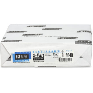NCR Paper Xero/Form II Carbonless Paper Sheets - White/Yellow - Letter - 8 1/2" x 11" - Smooth - 500 / Pack - Pre-punched, Flexible, Precollated - White, Canary