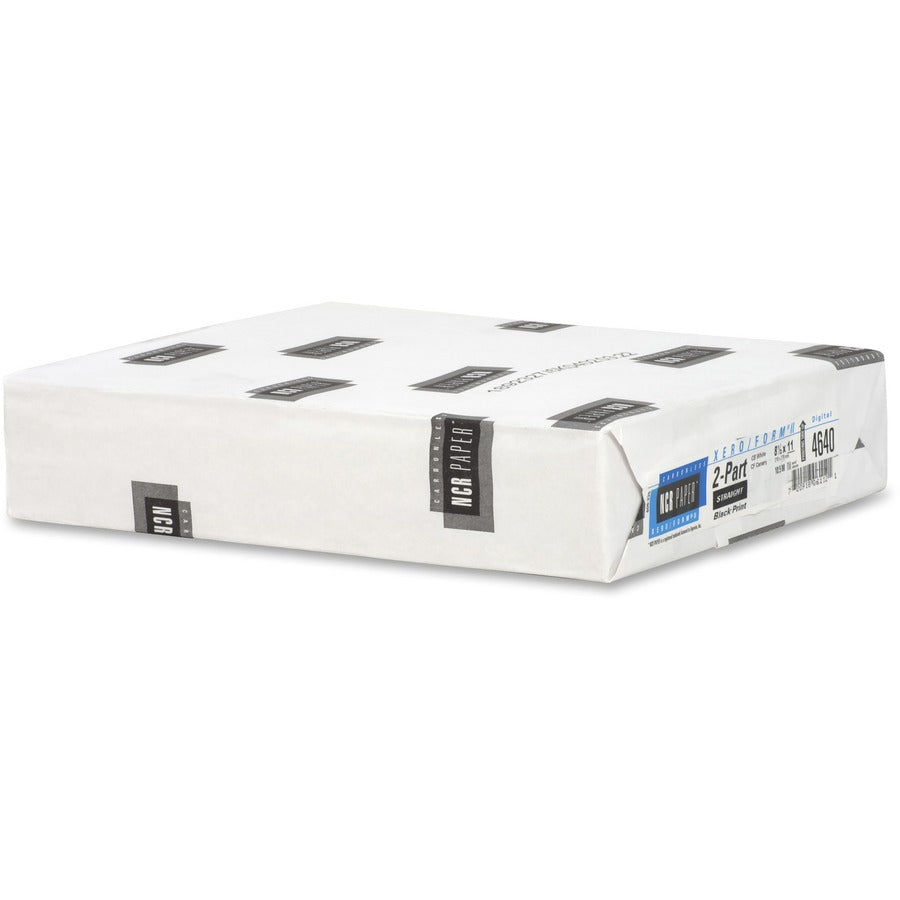 NCR Paper Xero/Form II Carbonless Paper Sheets - White/Yellow - Letter - 8 1/2" x 11" - Smooth - 500 / Pack - Pre-punched, Flexible, Precollated - White, Canary