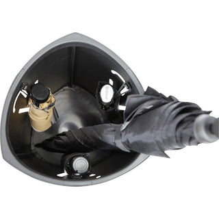 Triangular Umbrella Stand, Steel/Plastic, 10.25w x 10.25d x 23.67h, Black
