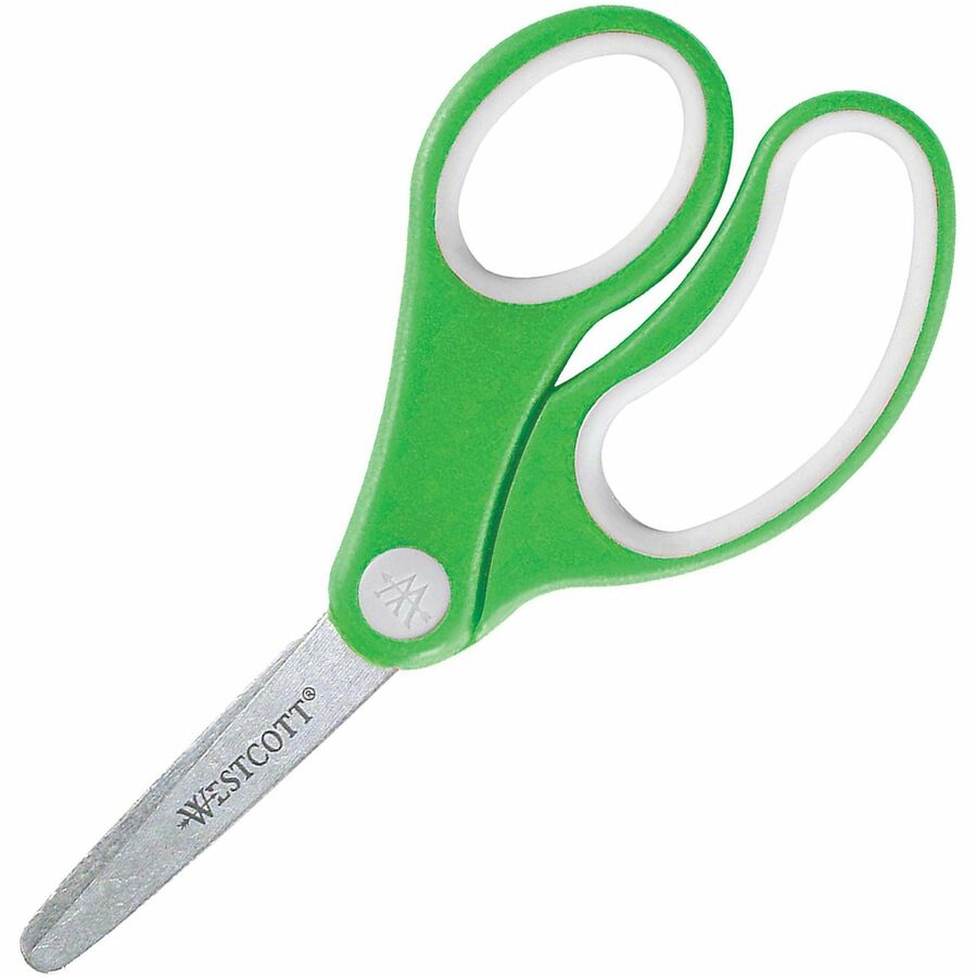 Westcott Soft Handle 5" Blunt Kids Value Scissors - 5" Overall Length - Left/Right - Stainless Steel - Blunted Tip - Assorted - 1 Each - 5