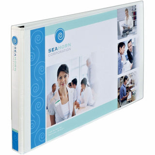 Heavy-Duty View Binders, 3 Rings, 1" Capacity, 11 x 17, White