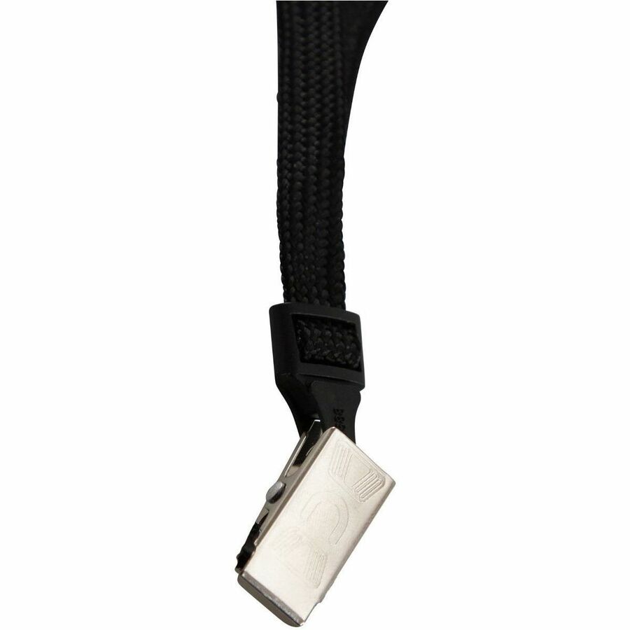 SICURIX Safety Breakaway Lanyard - 12 / Pack - 36" Length - Black - Nylon, Steel