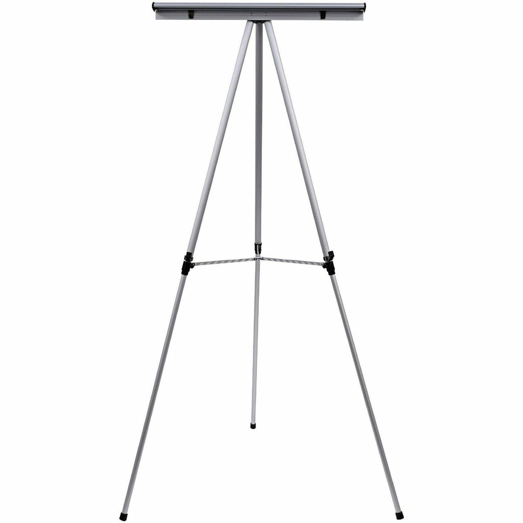 Telescoping Tripod Display Easel, Adjusts 38" to 69" High, Metal, Silver