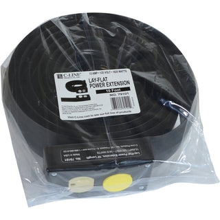 C-Line Lay-Flat Power Extension and Cord Cover - 10 Ft. Length, 1/PK, 79101 - 