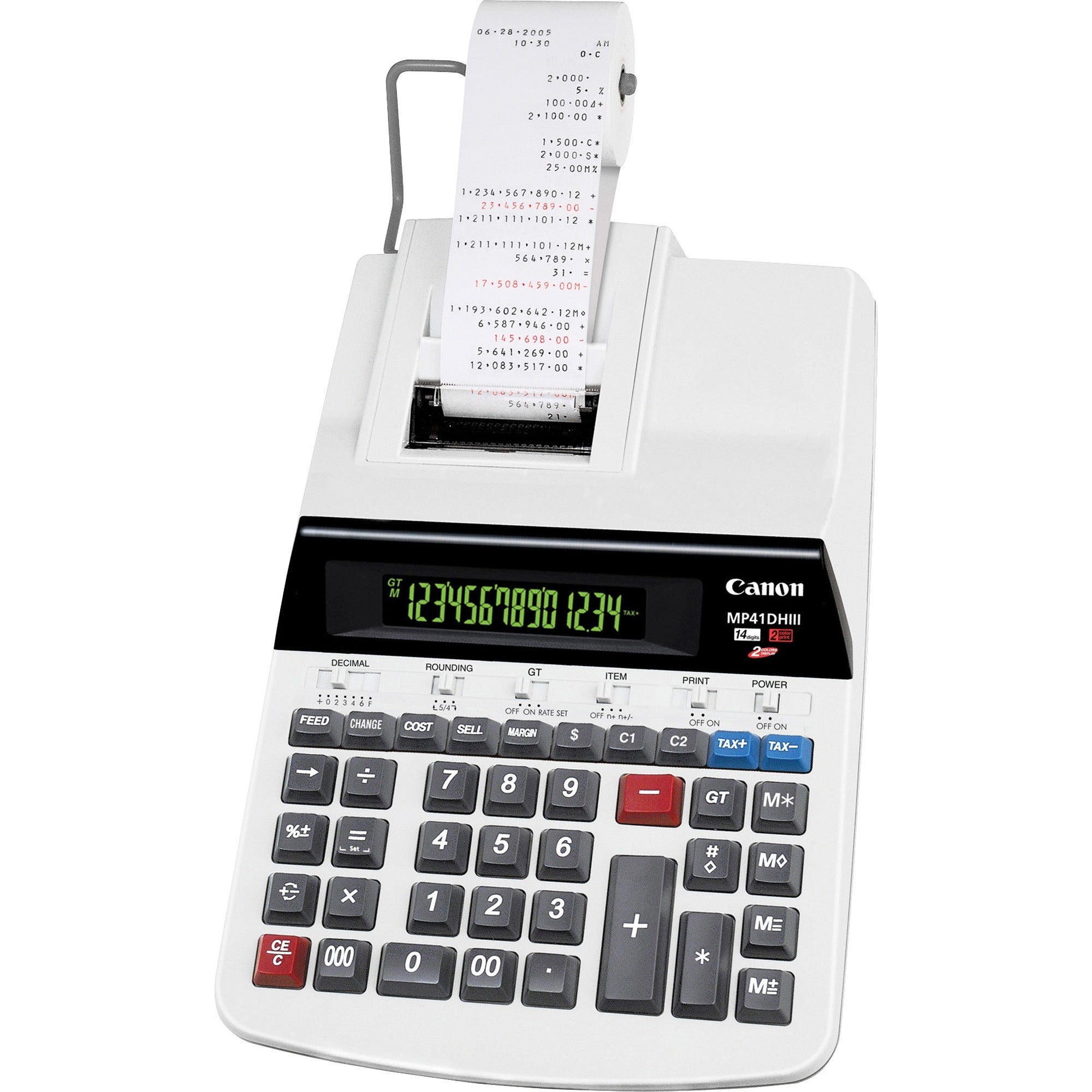 MP41DHIII 14-Digit Desktop Calculator, Black/Red Print, 4.3 Lines/Sec