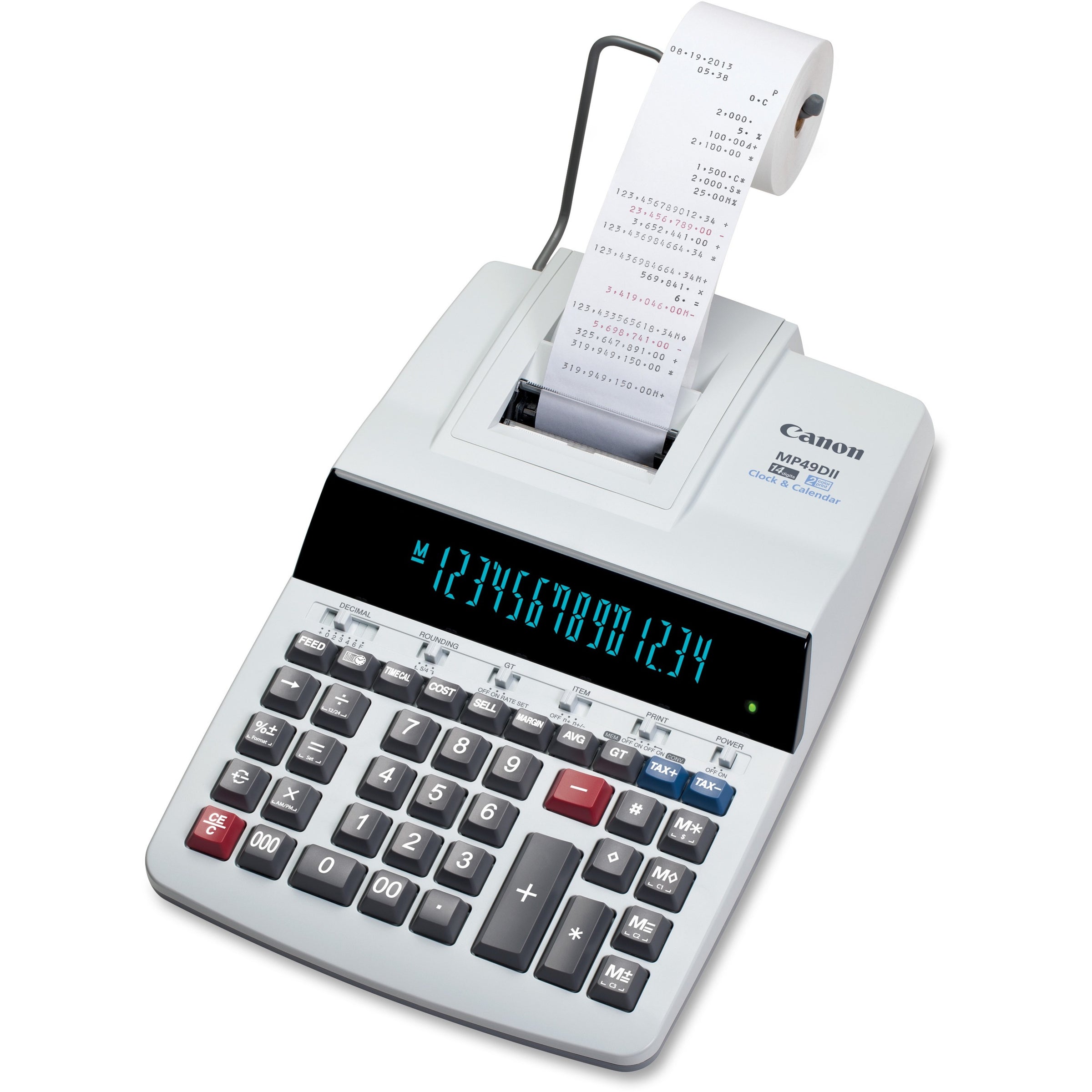 MP49-DII 14-Digit Desktop Calculator, Black/Red Print, 4.8 Lines/Sec
