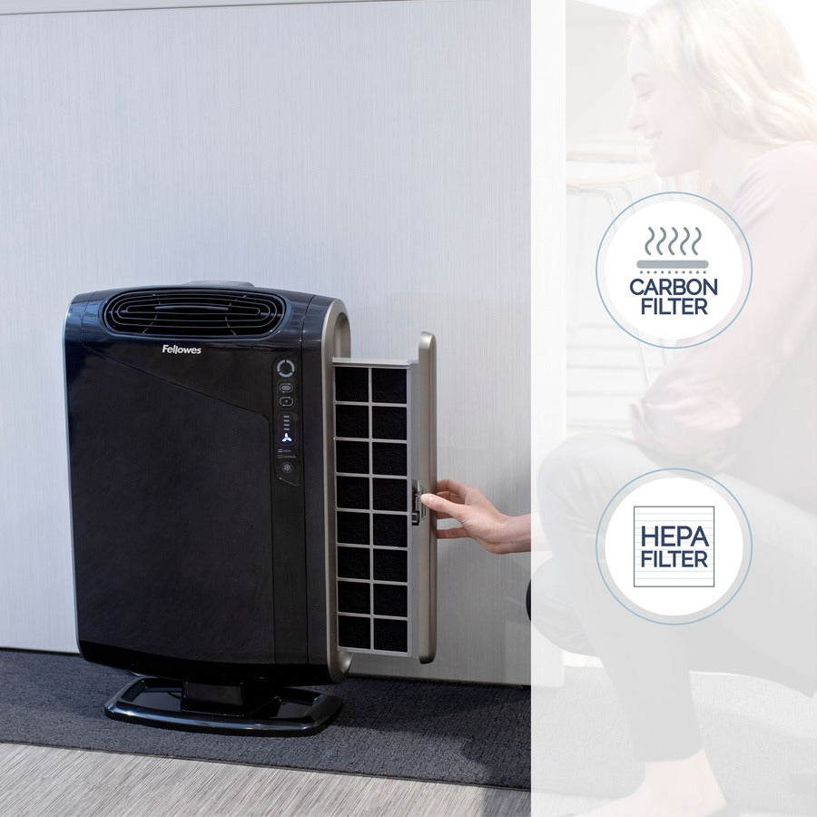 HEPA and Carbon Filtration Air Purifiers, 300 to 600 sq ft Room Capacity, Black