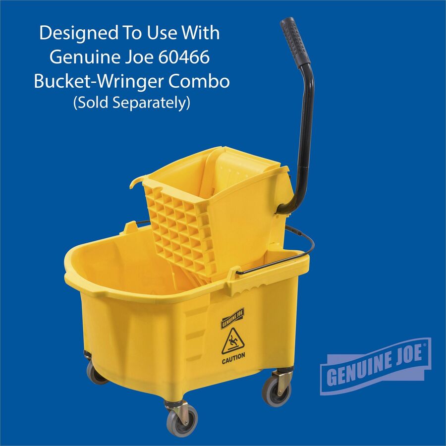 Genuine Joe Workhorse Janitor's Cart - x 40" Width x 20.5" Depth x 38" Height - Charcoal, Yellow - 1 Each