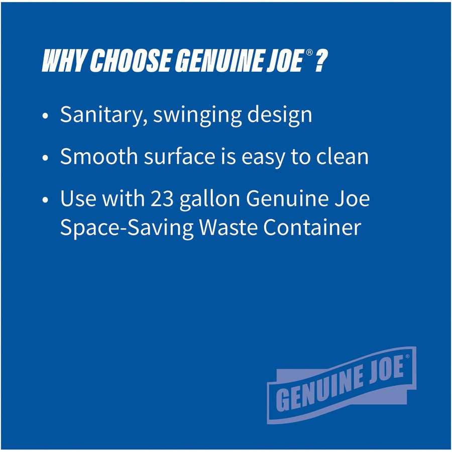 Genuine Joe Space-Saving Container Swing Lid - Rectangular - 1 Each - Gray - 5