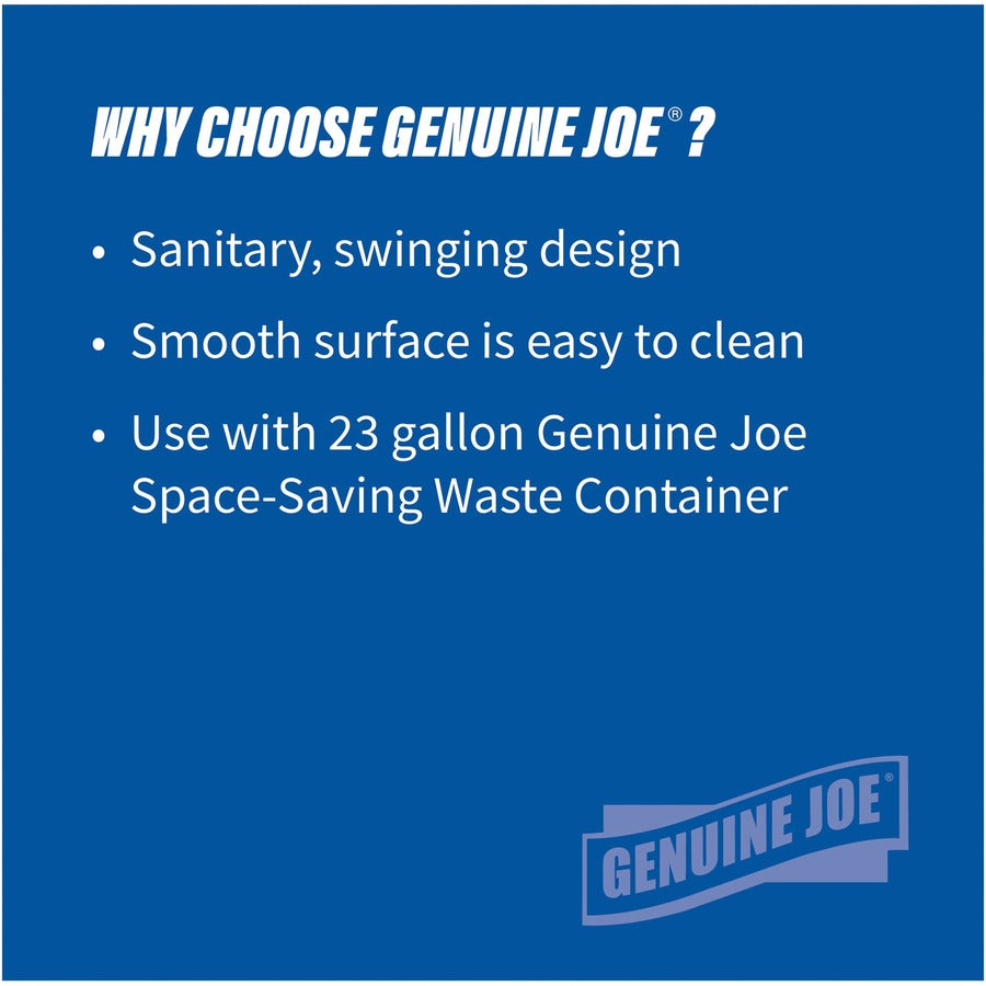 Genuine Joe Space-Saving Container Swing Lid - Rectangular - 1 Each - Gray - 
