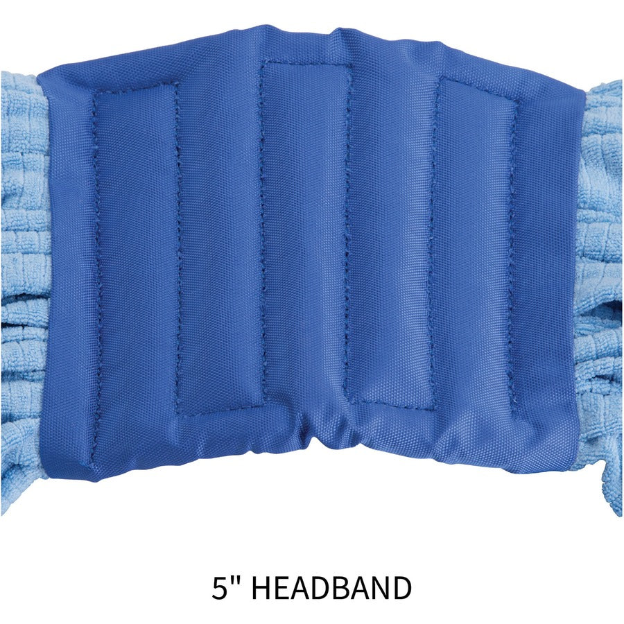 Genuine Joe Microfiber Wet Mophead Refill - Large - MicroFiber - Blue - 1Each