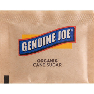 Genuine Joe Turbinado Natural Cane Sugar Packets - Packet - 0.159 oz (4.5 g) - Molasses Flavor - Natural Sweetener - 200/Box