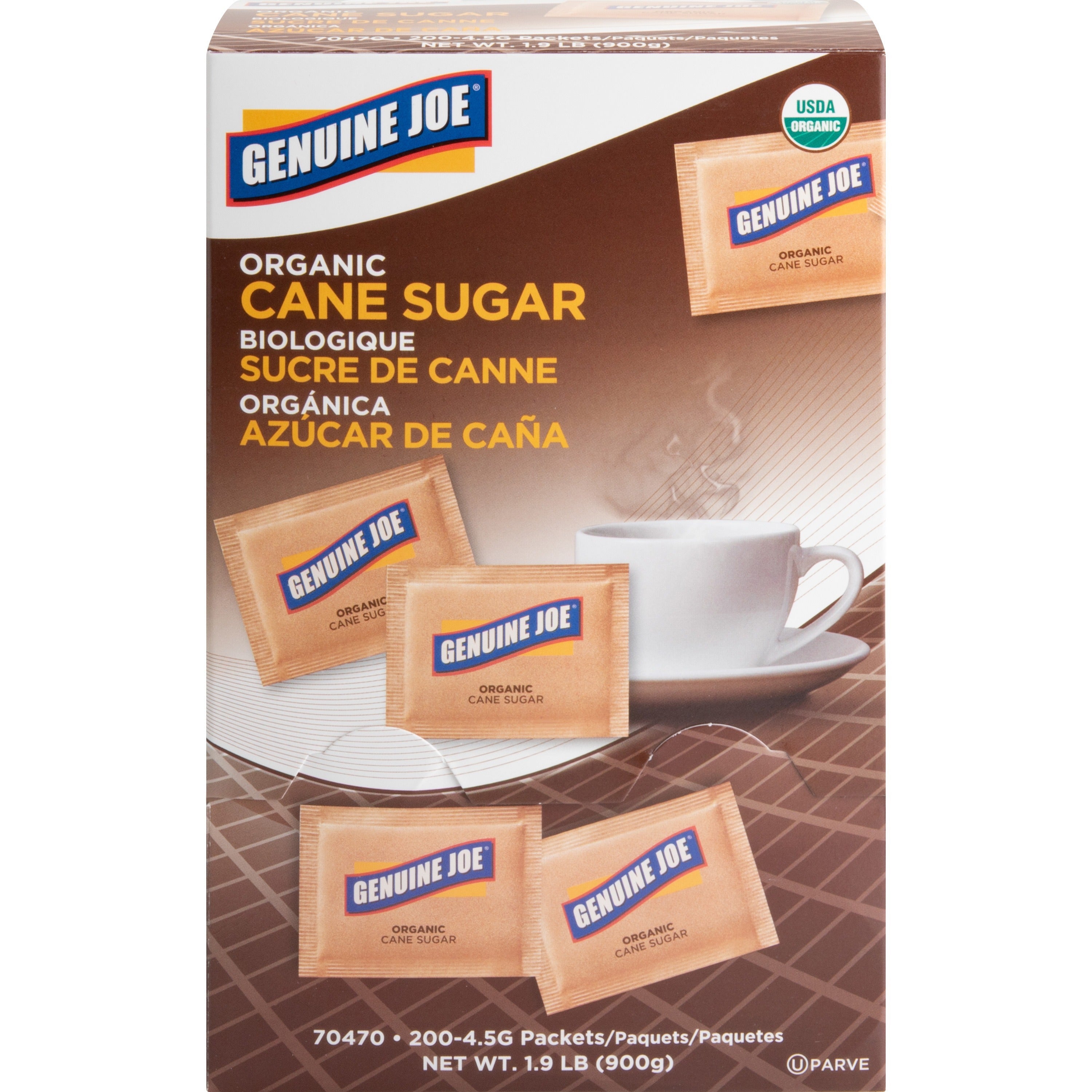 genuine-joe-turbinado-natural-cane-sugar-packets-packet-0159-oz-45-g-molasses-flavor-natural-sweetener-200-box_gjo70470 - 1