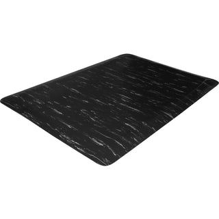 Genuine Joe Marble Top Anti-fatigue Mats - Office, Airport, Bank, Copier, Teller Station, Service Counter, Assembly Line, Industry - 24" Width x 36" Depth x 0.500" Thickness - High Density Foam (HDF) - Black Marble - 1Each - 