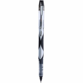 Integra Liquid Ink Rollerball Pens - Extra Fine Pen Point - 0.5 mm Pen Point Size - Black - Black Barrel - Metal Tip - 1 Dozen