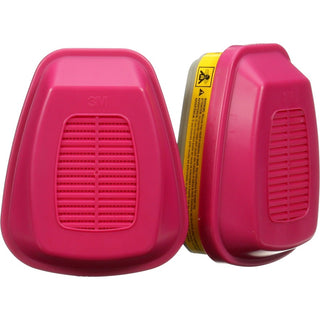 Tekk Protection Multipurpose Respirator Replacement Cartridges - Liquid, Gases, Vapor Protection - Pink - 2 / Pack