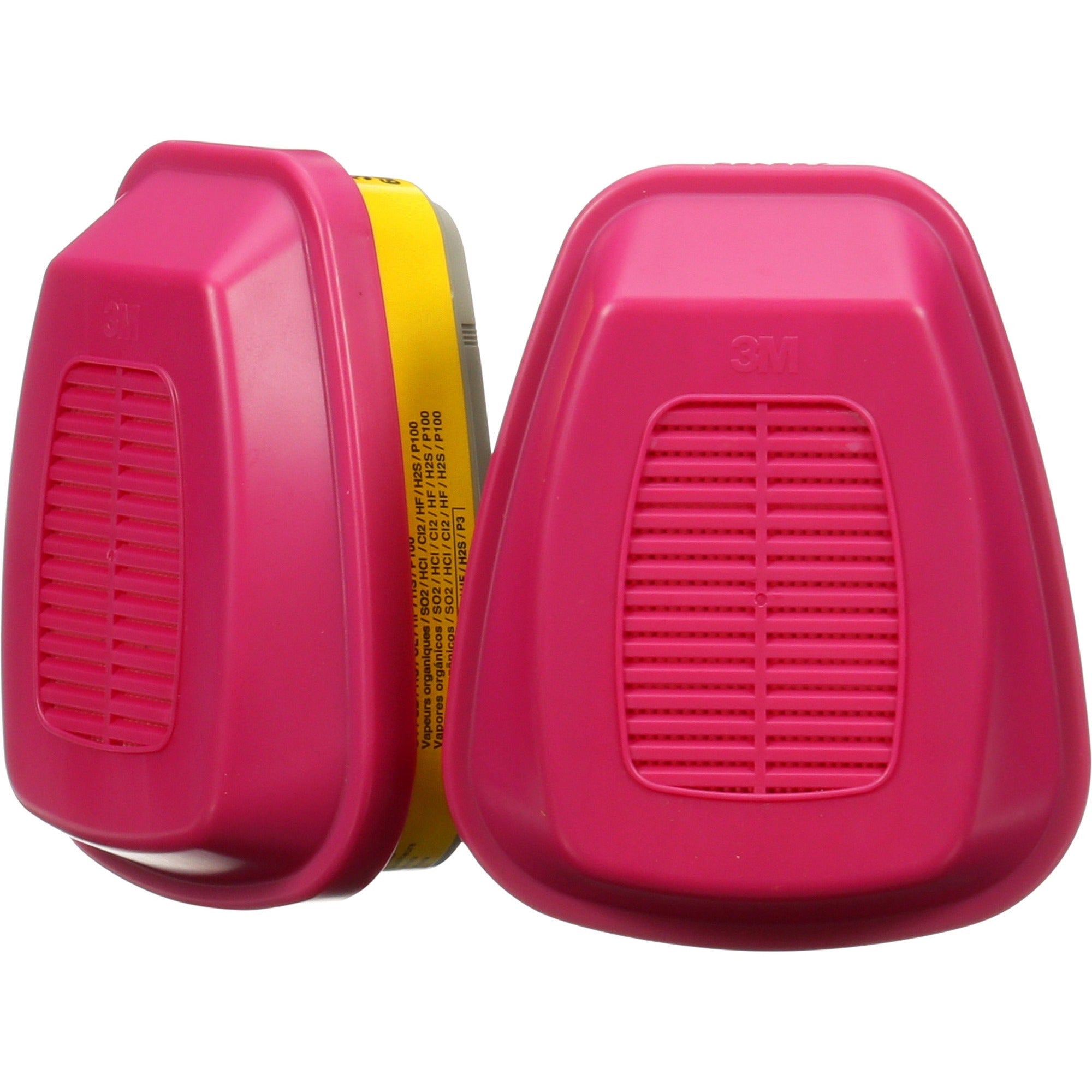 Tekk Protection Multipurpose Respirator Replacement Cartridges - Liquid, Gases, Vapor Protection - Pink - 2 / Pack - 