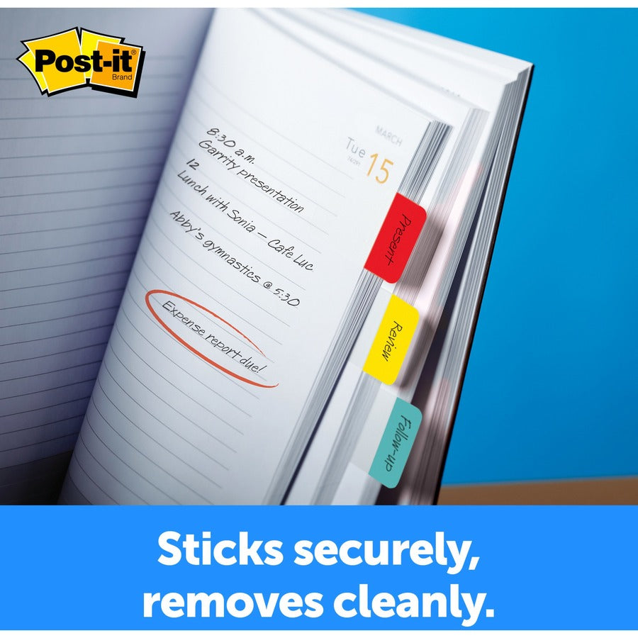 Post-it 1" Solid Color Self-stick Tabs, Sold as 1 Package - 5