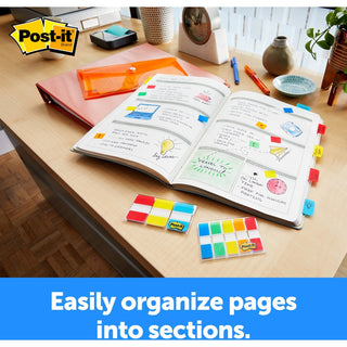 Post-it 1" Solid Color Self-stick Tabs, Sold as 1 Package
