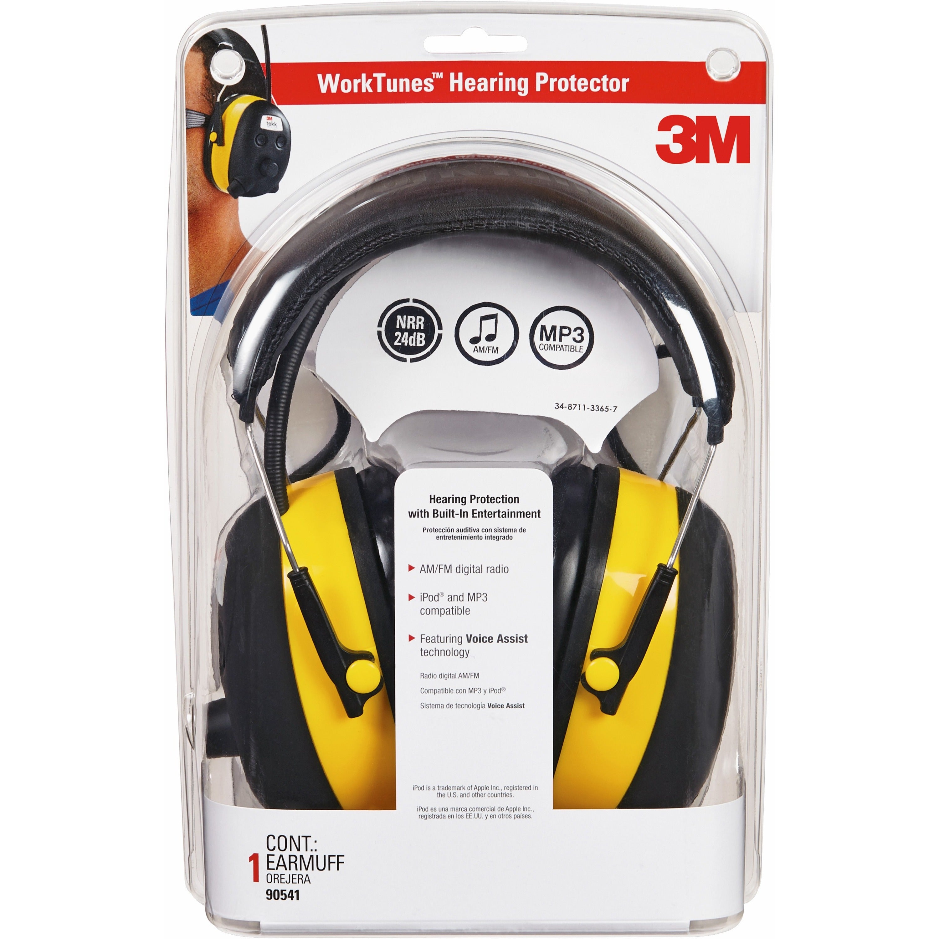 tekk-protection-protection-digital-worktunes-earmuffs-stereo-yellow-black-wired-over-the-head-binaural-circumaural-1_mmm9054100000v - 1
