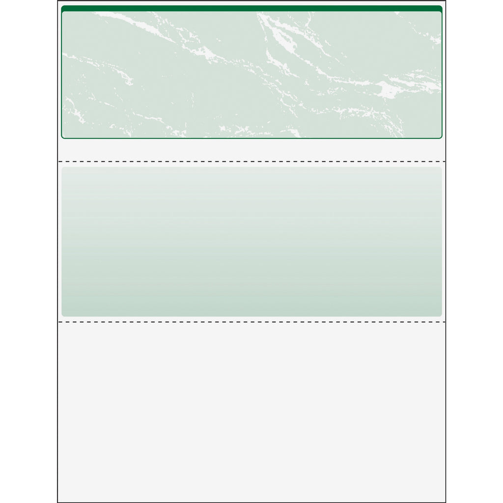 Standard Security Check, 11 Features, 8.5 x 11, Green Marble Top, 500/Ream