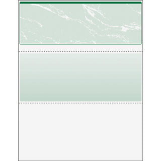 Standard Security Check, 11 Features, 8.5 x 11, Green Marble Top, 500/Ream