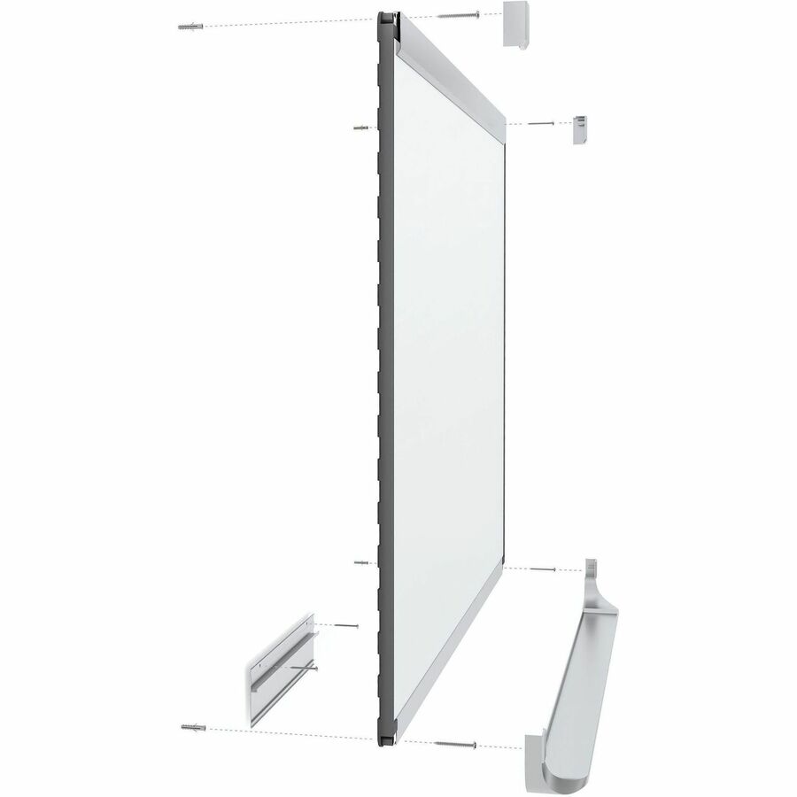 Prestige 2 DuraMax Magnetic Porcelain, 48 x 36, White Surface, Silver Aluminum/Plastic Frame