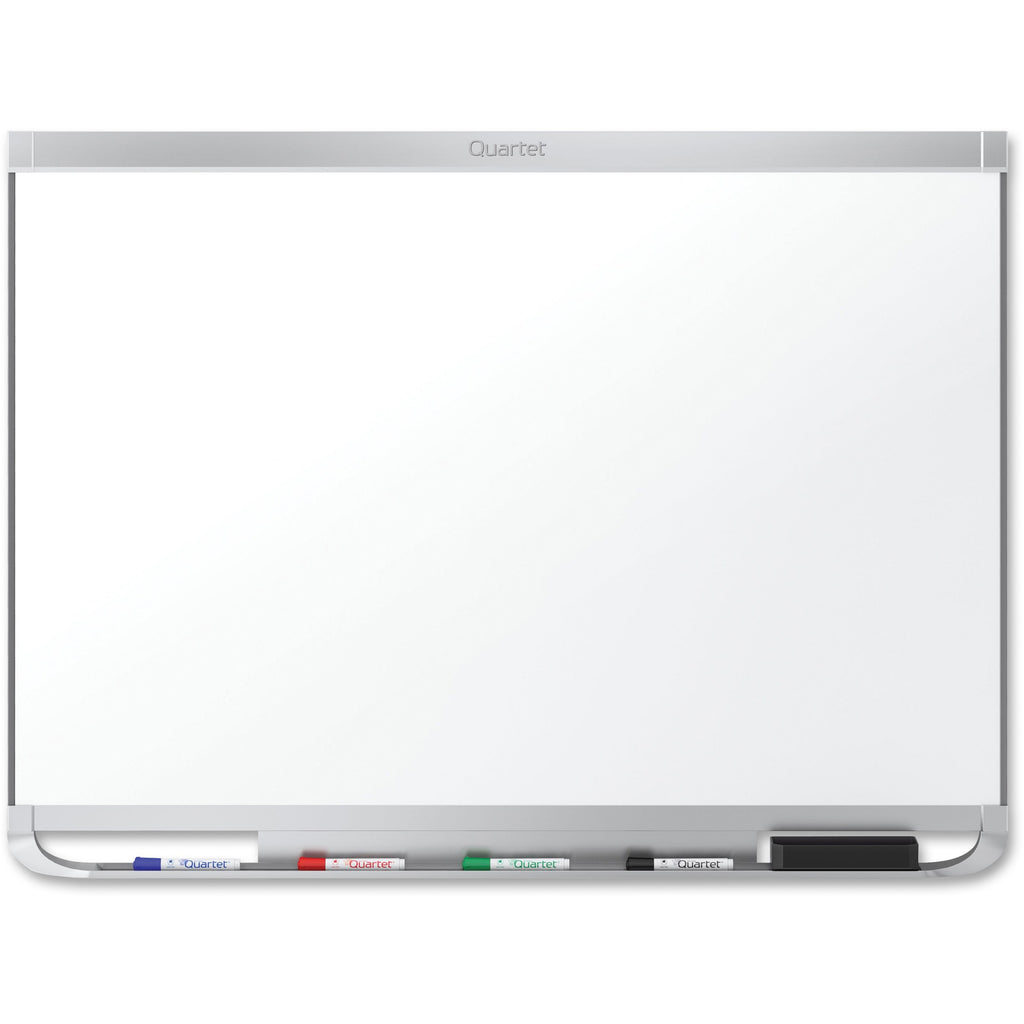 Prestige 2 DuraMax Magnetic Porcelain, 48 x 36, White Surface, Silver Aluminum/Plastic Frame