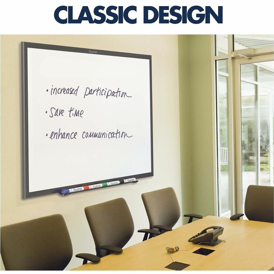 Classic Series Nano-Clean Dry Erase Board, 24 x 18, White Surface, Black Aluminum Frame