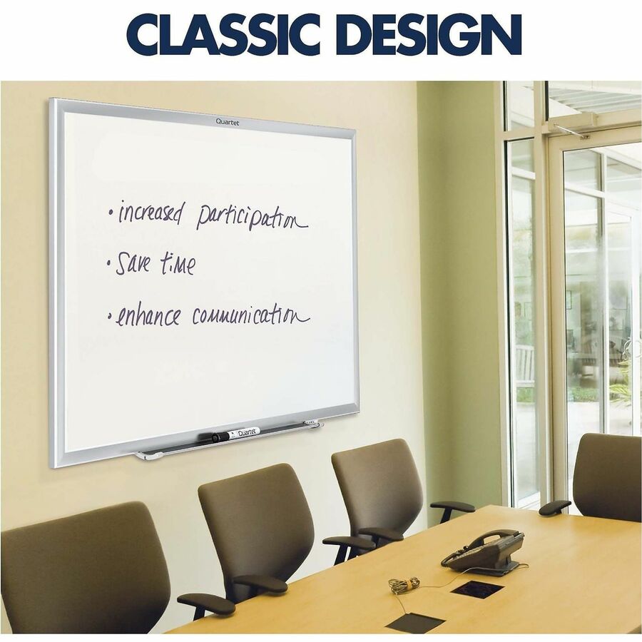 Classic Series Nano-Clean Dry Erase Board, 36 x 24, White Surface, Silver Aluminum Frame