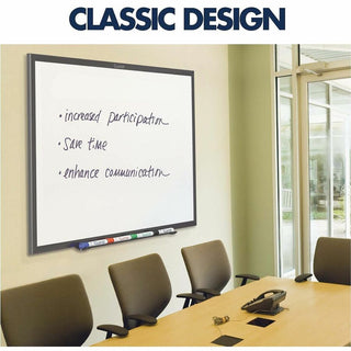 Classic Series Nano-Clean Dry Erase Board, 36 x 24, White Surface, Black Aluminum Frame
