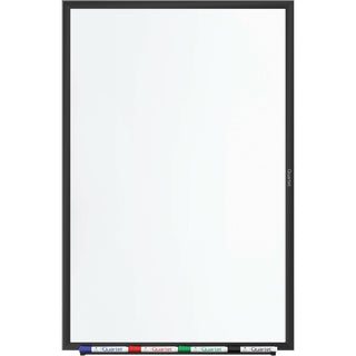 Quartet Classic Magnetic Whiteboard - 60" (5 ft) Width x 36" (3 ft) Height - White Painted Steel Surface - Black Aluminum Frame - Horizontal/Vertical - Magnetic - 1 Each - 