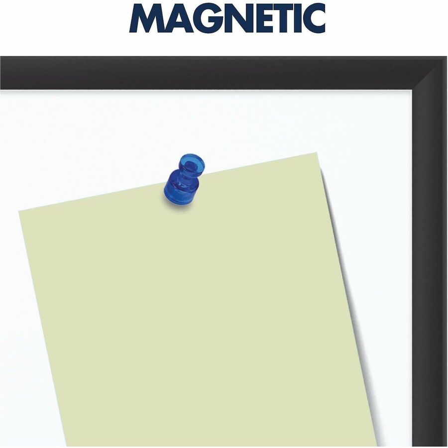 Quartet Classic Magnetic Whiteboard - 72" (6 ft) Width x 48" (4 ft) Height - White Painted Steel Surface - Black Aluminum Frame - Horizontal/Vertical - Magnetic - 1 Each - TAA Compliant