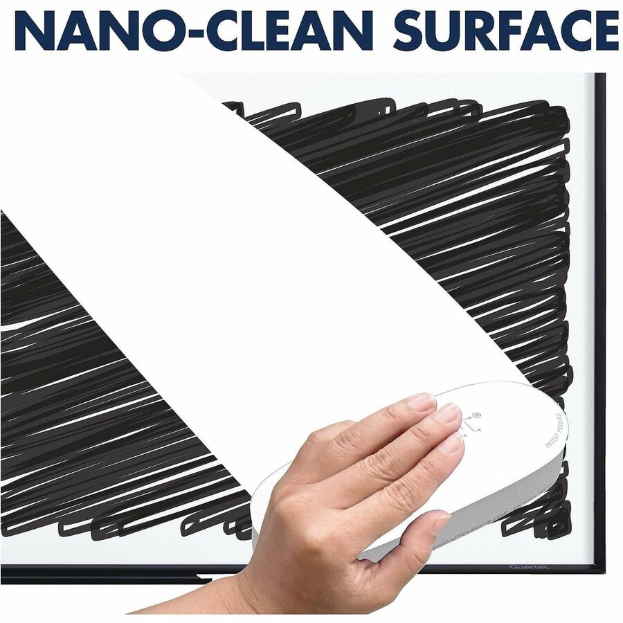 Quartet Classic Magnetic Whiteboard - 72" (6 ft) Width x 48" (4 ft) Height - White Painted Steel Surface - Black Aluminum Frame - Horizontal/Vertical - Magnetic - 1 Each - TAA Compliant
