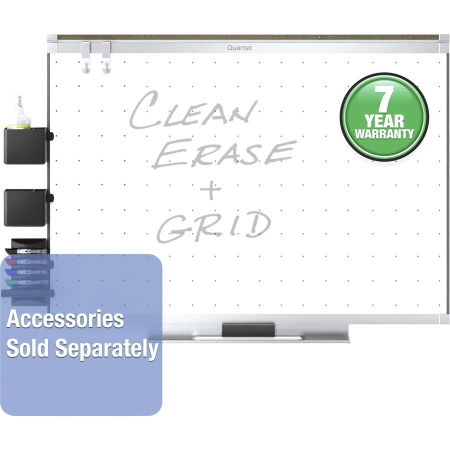 Quartet Prestige 2 Total Erase Whiteboard - 72" (6 ft) Width x 48" (4 ft) Height - White Surface - Silver Aluminum Frame - Horizontal - 1 Each