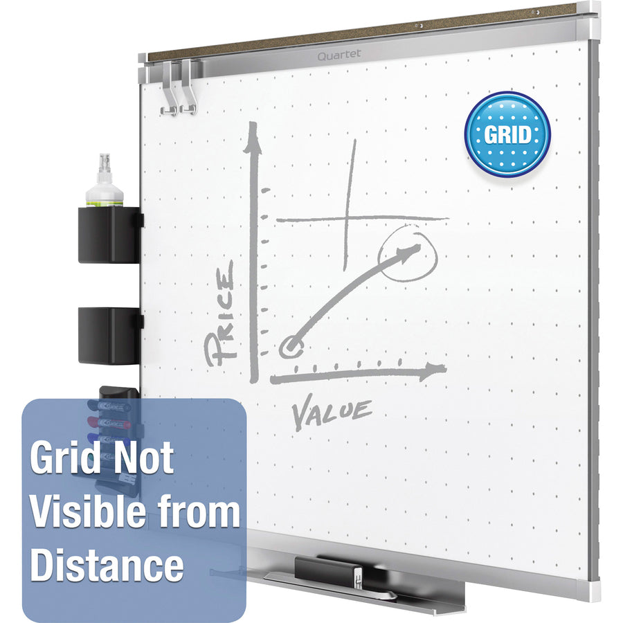 Quartet Prestige 2 Total Erase Whiteboard - 72" (6 ft) Width x 48" (4 ft) Height - White Surface - Silver Aluminum Frame - Horizontal - 1 Each