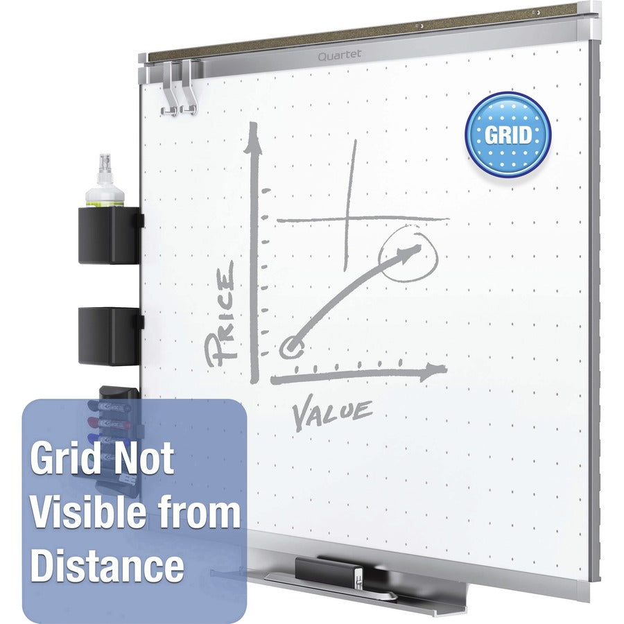 Quartet Prestige 2 Total Erase Whiteboard - 72" (6 ft) Width x 48" (4 ft) Height - White Surface - Silver Aluminum Frame - Horizontal - 1 Each