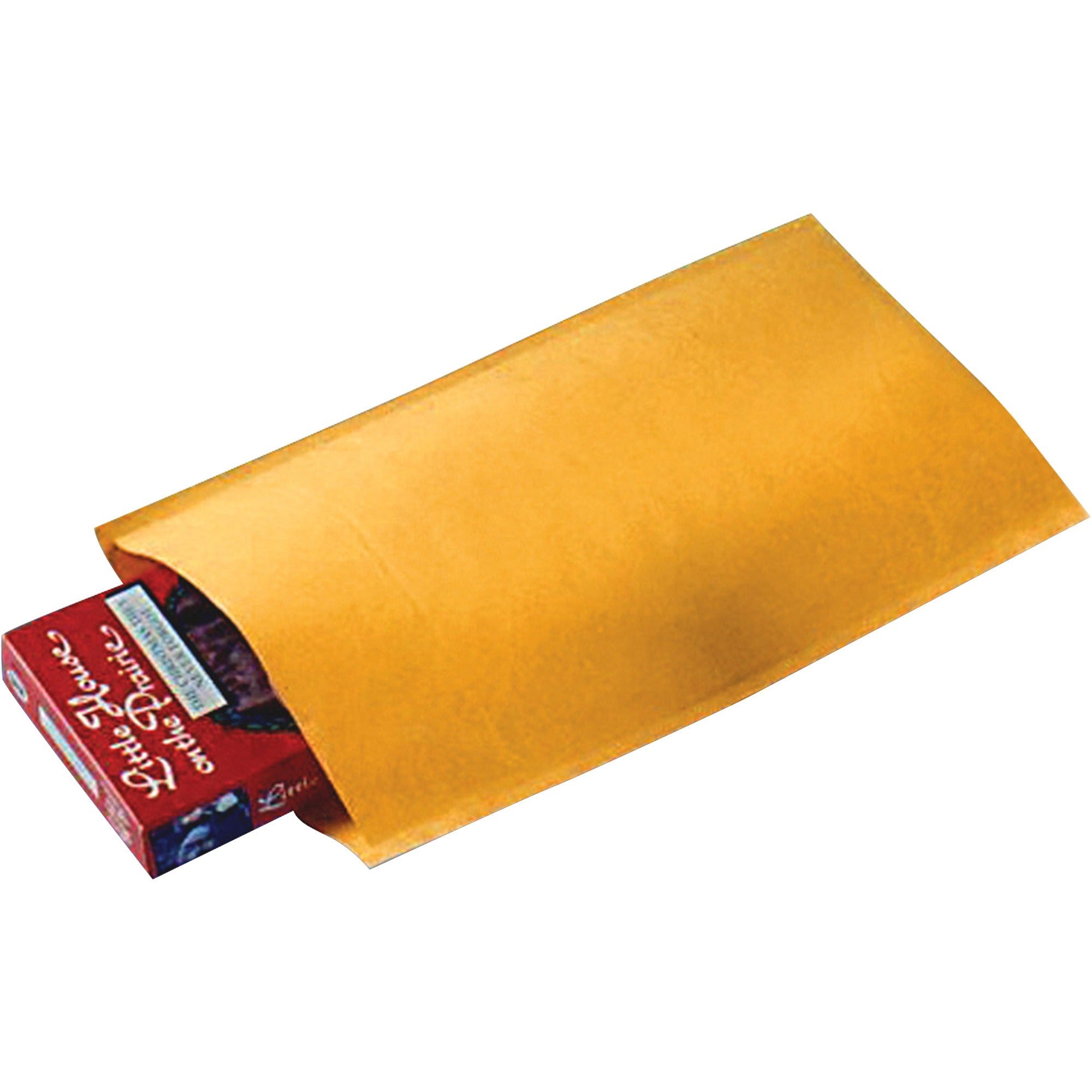 Jiffylite Self-Seal Bubble Mailer, #000, Barrier Bubble Air Cell Cushion, Self-Adhesive Closure, 4 x 8, Golden Kraft, 250/CT