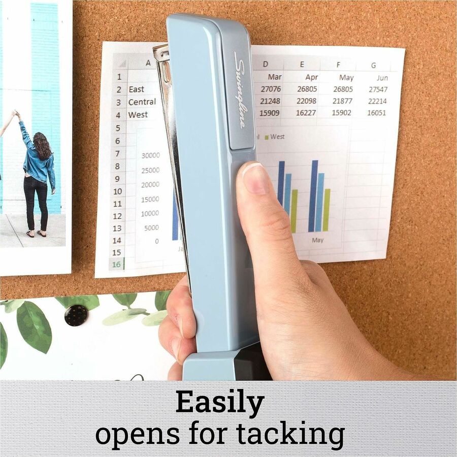 747 Classic Full Strip Stapler, 30-Sheet Capacity, Sky Blue