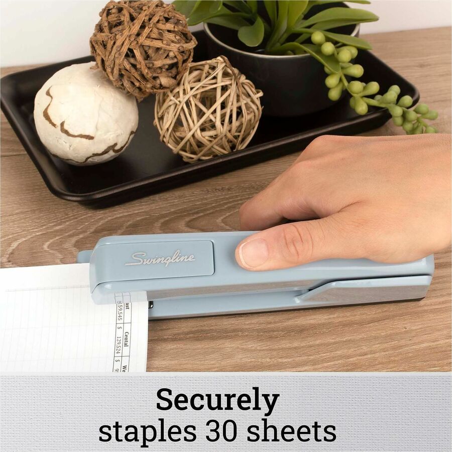 747 Classic Full Strip Stapler, 30-Sheet Capacity, Sky Blue