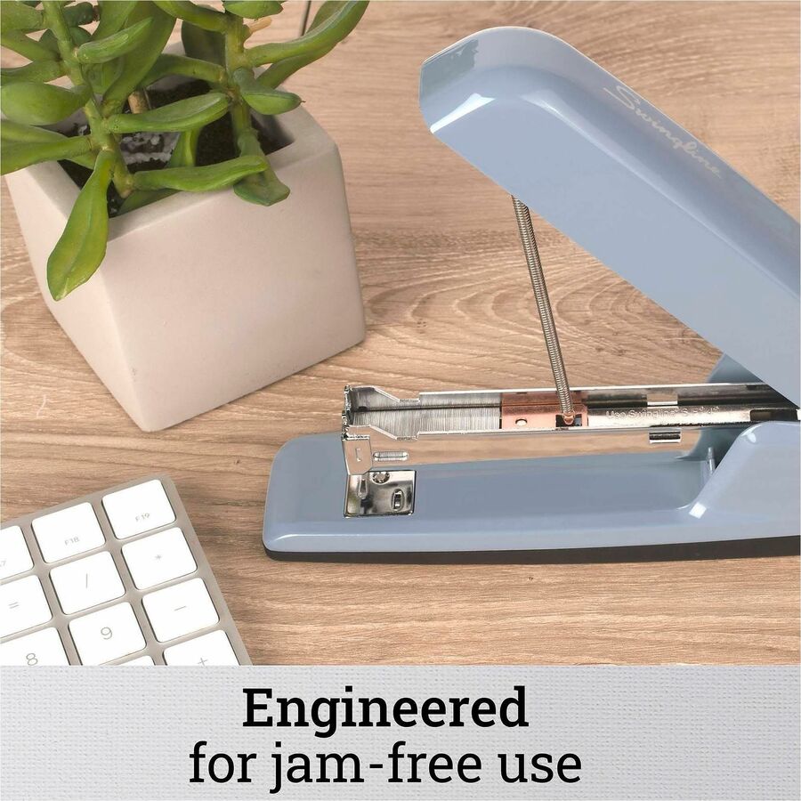 Swingline 747 Business Stapler - 25 of 20lb Paper Sheets Capacity - 210 Staple Capacity - Full Strip - 1/4" Staple Size - 1 Each - Sky Blue