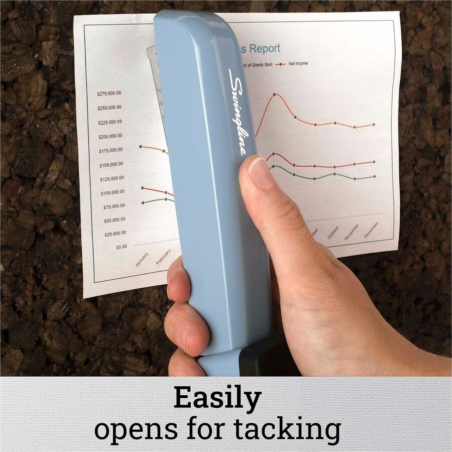 Swingline 747 Business Stapler - 25 of 20lb Paper Sheets Capacity - 210 Staple Capacity - Full Strip - 1/4" Staple Size - 1 Each - Sky Blue