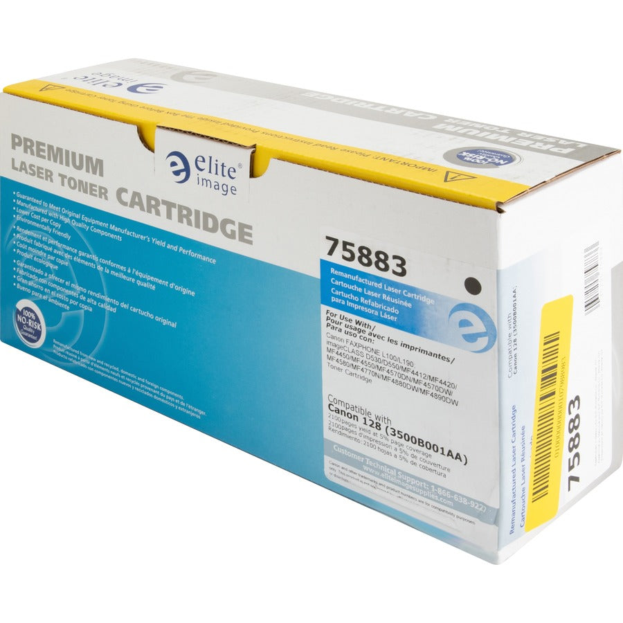 Elite Image Remanufactured Toner Cartridge - Alternative for Canon (128) - Laser -2100 - Black - 1 Each