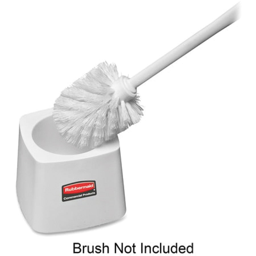 Rubbermaid Toilet Bowl Brush Holder, White, Sold as 1 Each - 2