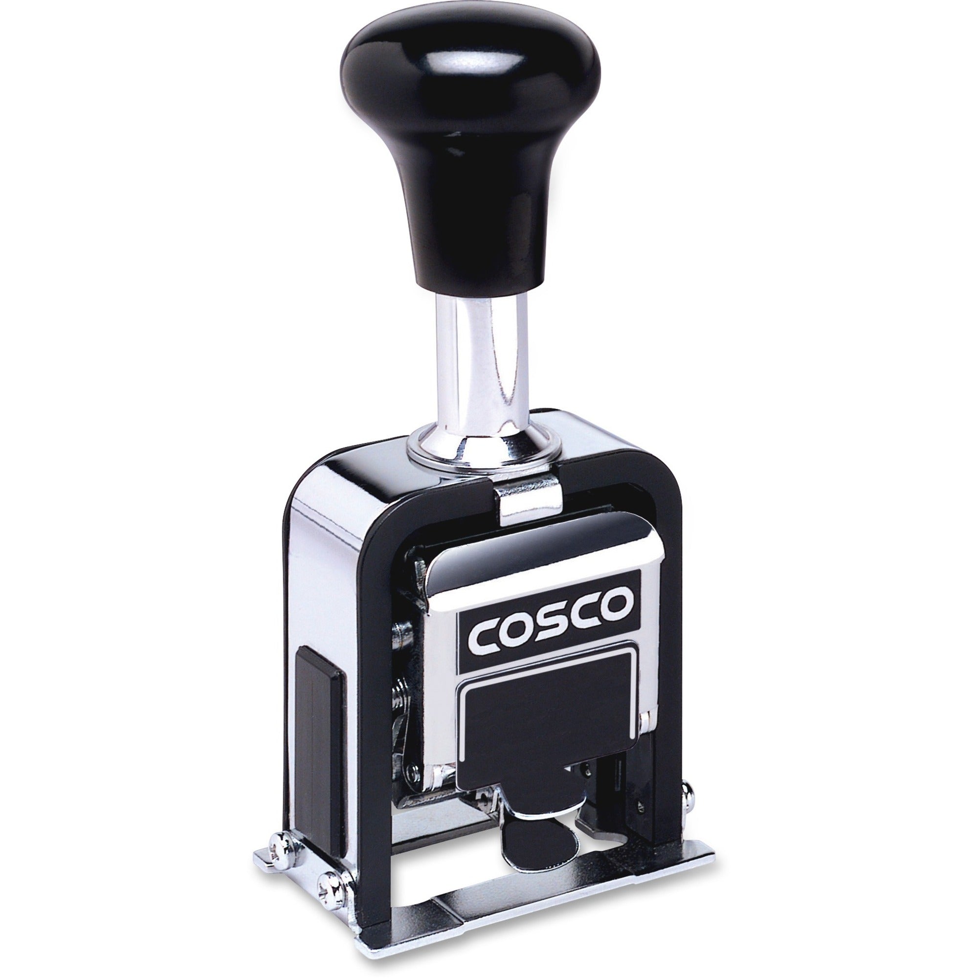 Consolidated Stamp Self-inking Automatic Numbering Machine - Number Stamp - 6 Bands - Black - 1 Each - 